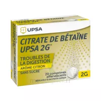 Citrate De Betaïne Upsa 2 G Comprimés Effervescents Sans Sucre Citron 2t/10 à Dreux